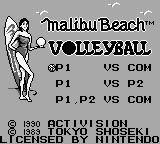 Malibu Beach Volleyball (USA) Title Screen